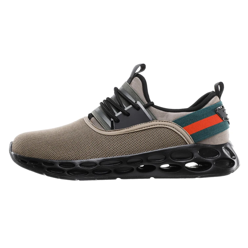 Men's Sneakers Ultralight Breathable Running Shoes Fashion Casual Sports Zapatos Super Comfortable Pop Flexible Jogging Shoes - Цвет: Коричневый