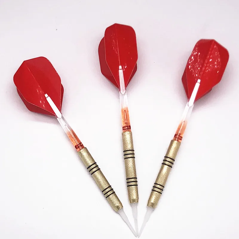 

3pcs / set of red nylon soft pointed darts, three darts with dart board