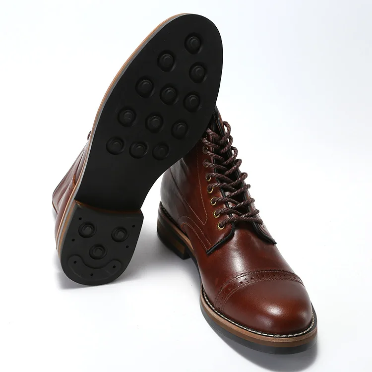 Высококачественные мужские ботинки в британском стиле зимние на шнуровке