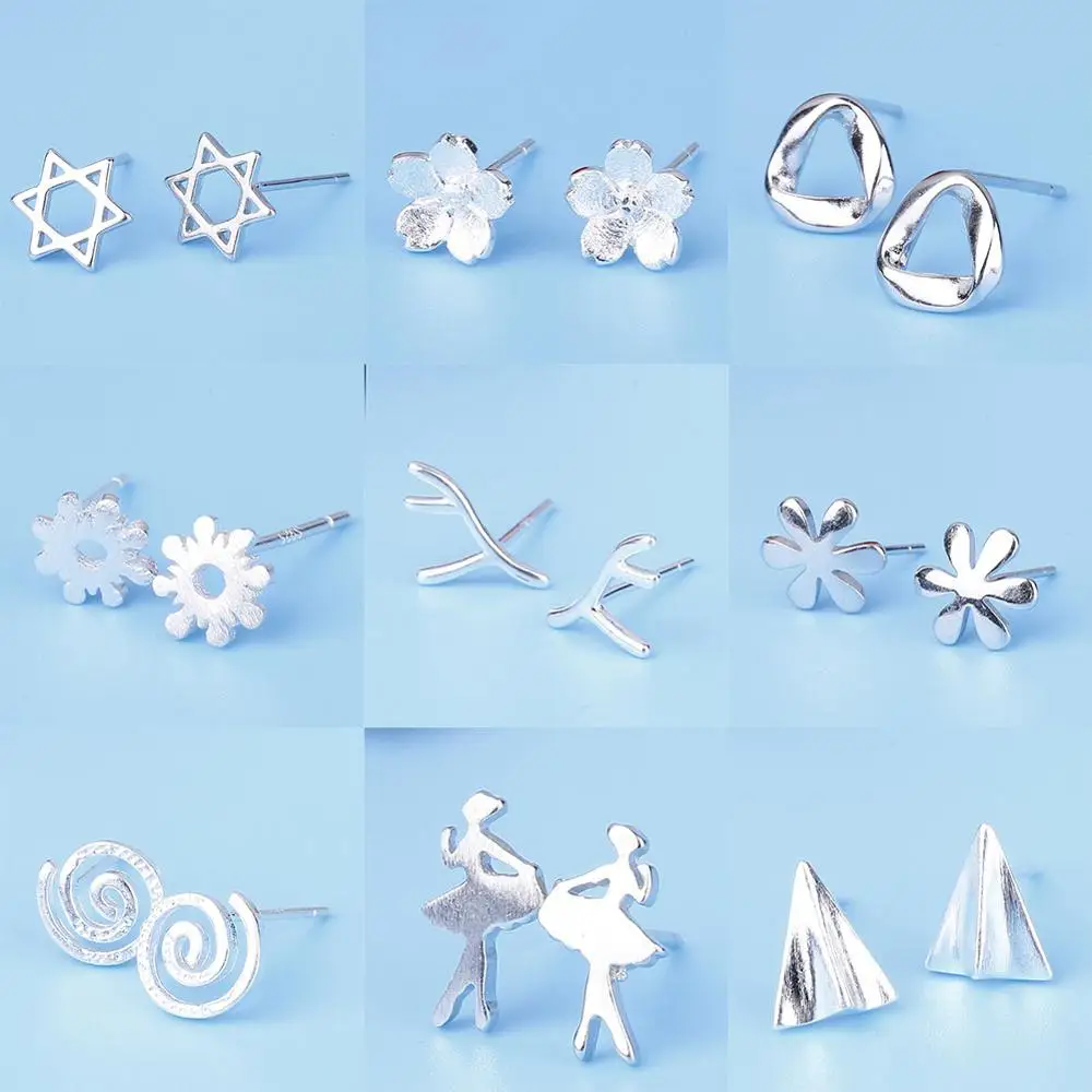 Мини-корона да-нет цветок шпильки для ушей не вызывает аллергию милый маленький