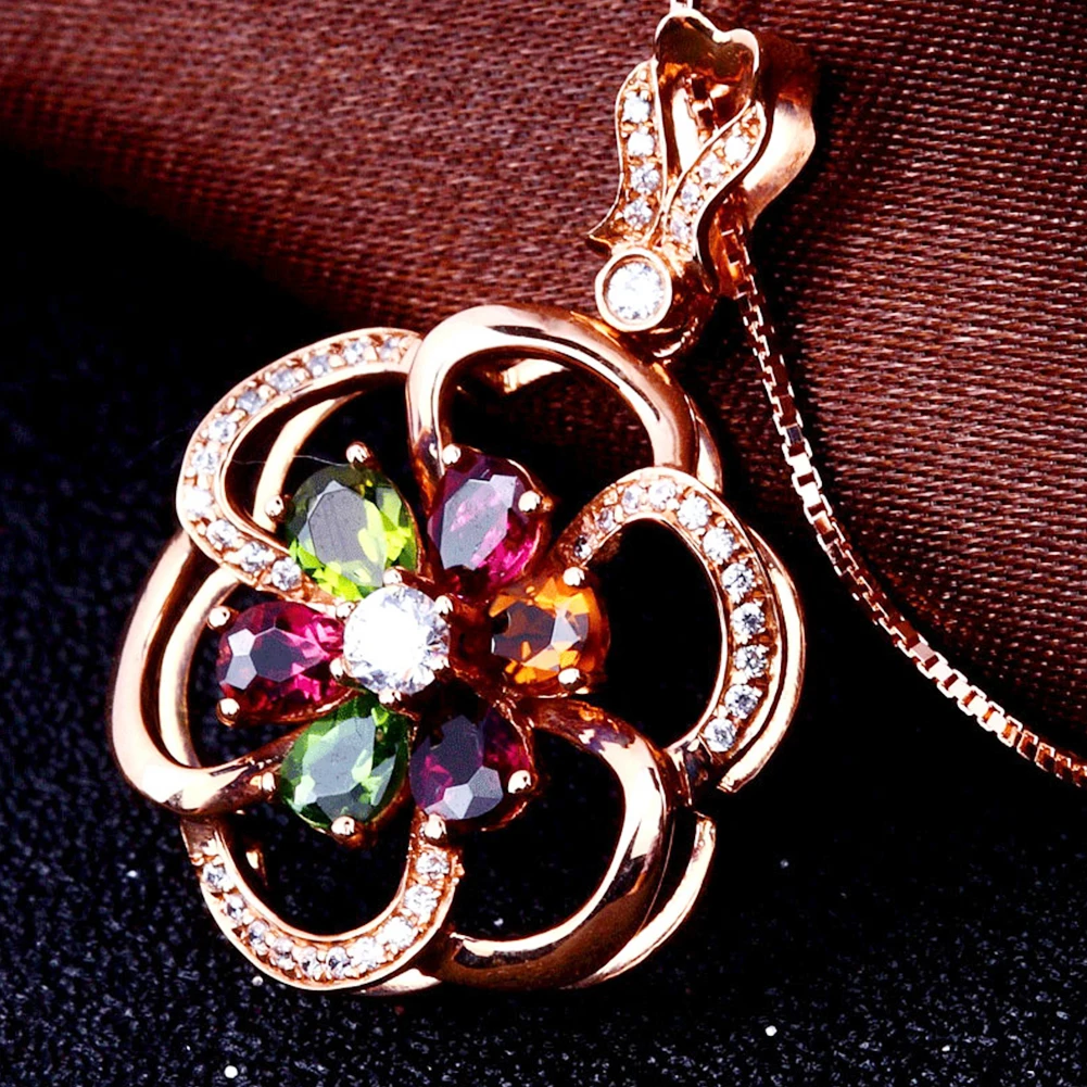 Шесть лепестков цветочных узоров Красочные Хрустальные Подвески для