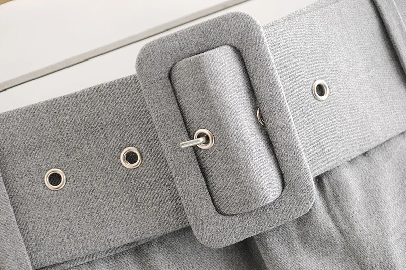 Женские шаровары с высокой талией серые брюки для отдыха уличная одежда весна