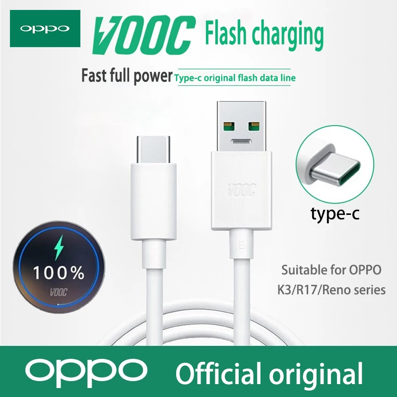 OPPO R11 зарядное устройство флэш-зарядка VOOC Micro usb/type-c кабель 5 в 4A Быстрая зарядка для R11s R9s R7s R15 A5s A3s R17 k3 k5 - Тип штекера: 1m Type C Cable