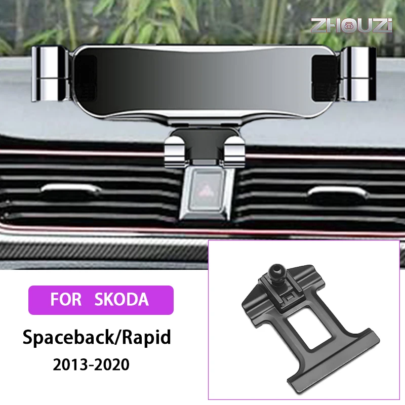 

Car Mobile Phone Holder Air Vent Mounts GPS Stand Navigation Bracket For Skoda Rapid Spaceback 2013-2020 Car Accessories