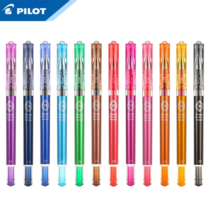 12 шт Pilot LHM 15C4 0 4 мм гелевая ручка Hi Tec C Maica Ink цветов Набор игольчатых точечных