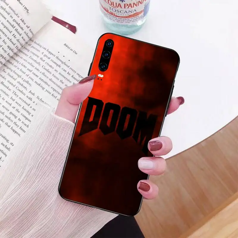 NBDRUICAI череп игра Doom ТПУ Черный чехол для телефона корпус Huawei P30 P20 lite Mate 20 Pro P Smart 2019