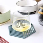 Современный Геометрический стиль Coaster изоляционный коврик противогорячий коврик для дома нескользящий коврик для обеденного стола силиконовая тарелка чаша для напитков подставки