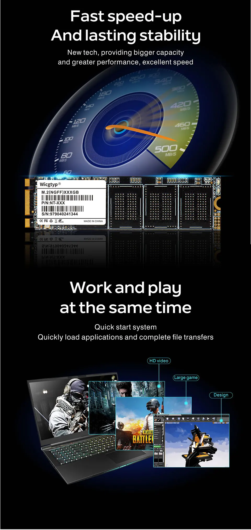 Wicgtyp NGFF M.2 SATA 82*22 SSD 128 ГБ 256 512 1 ТБ мини Pcie твердотельный накопитель для Thinkpad lenovo для dell для hp