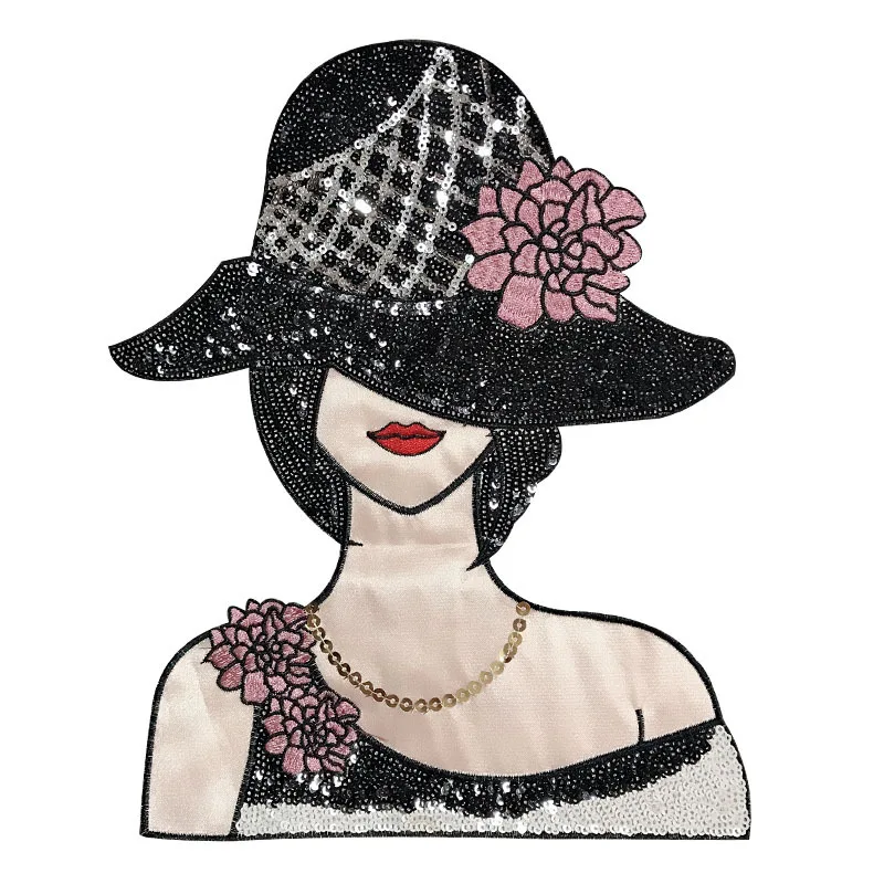 

Patches Patch 1Pcs Girl Embroidery Paste Clothes Accessories Decor Patch Queen Girl Repair Stickers Sew On Patch