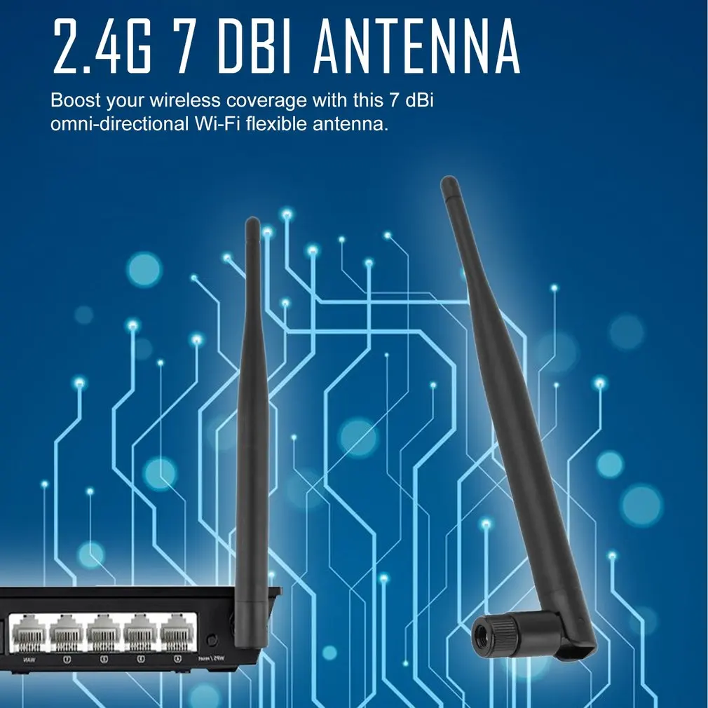 2 4 ГГц 7dBi Беспроводной WIFI антенный усилитель WLAN RP-SMA f PCI карта модем роутер |