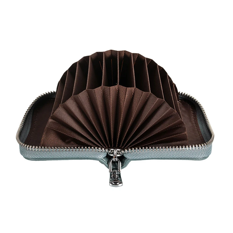 Женский кошелек из натуральной кожи на молнии с отделением для кредитных карт 584