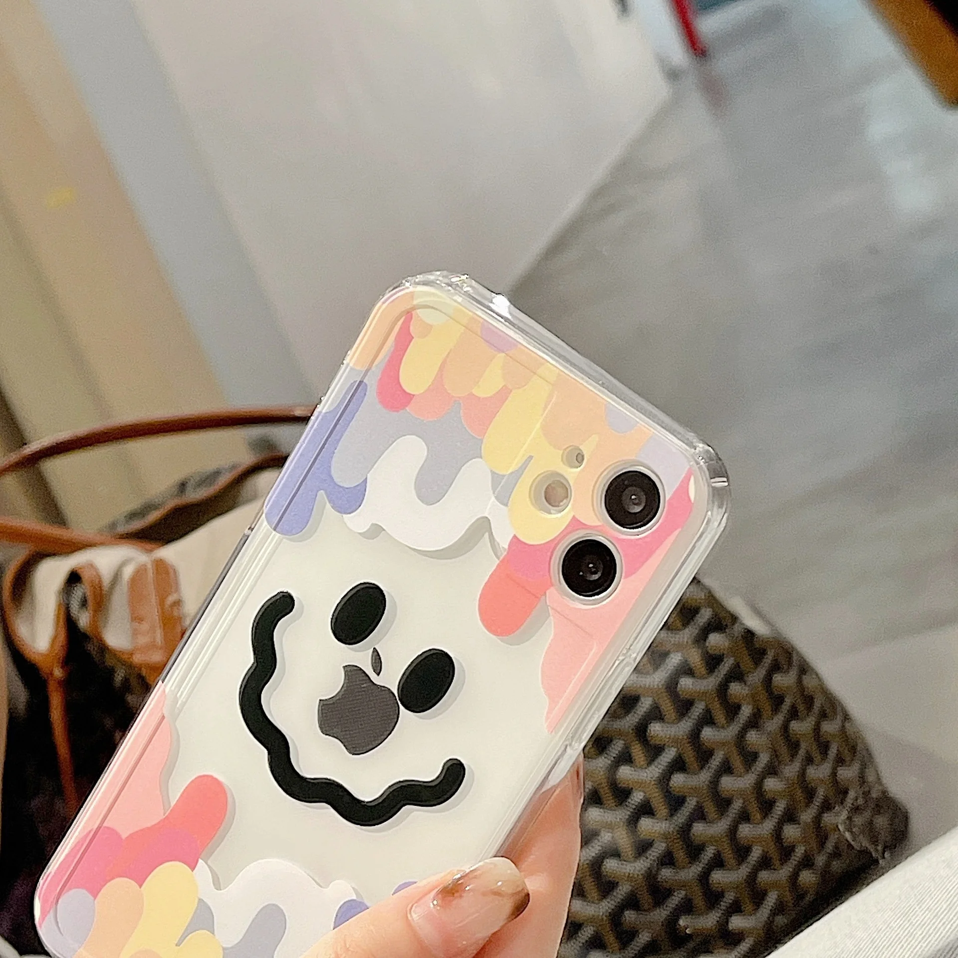 

Smiley face for iphone 13 12pro Apple phone case iPhone 8plus photo frame case XR net red trend xsmaxx