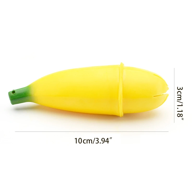 

50LE Sensory Toy Squeeze Banana Decompression Toy Mini Novelty Toy 4in for Focus