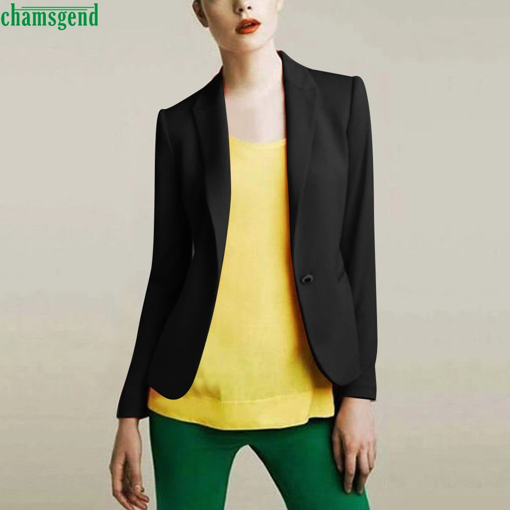 Модные Женские однотонные приталенные блейзеры на пуговицах повседневные