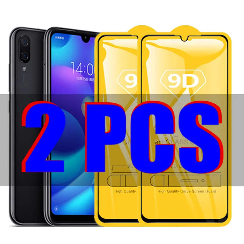 

2Pcs 9D Glass For Xiaomi Mi Play Protective Glass on the For Xiaomi Mi Play miplay Screen Protector Film