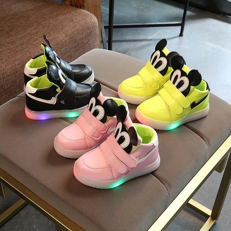 led girls boys kids sneaker shoes casual flat runing sport children sneakers luminous lighted baby toddler tenis | Детская одежда и