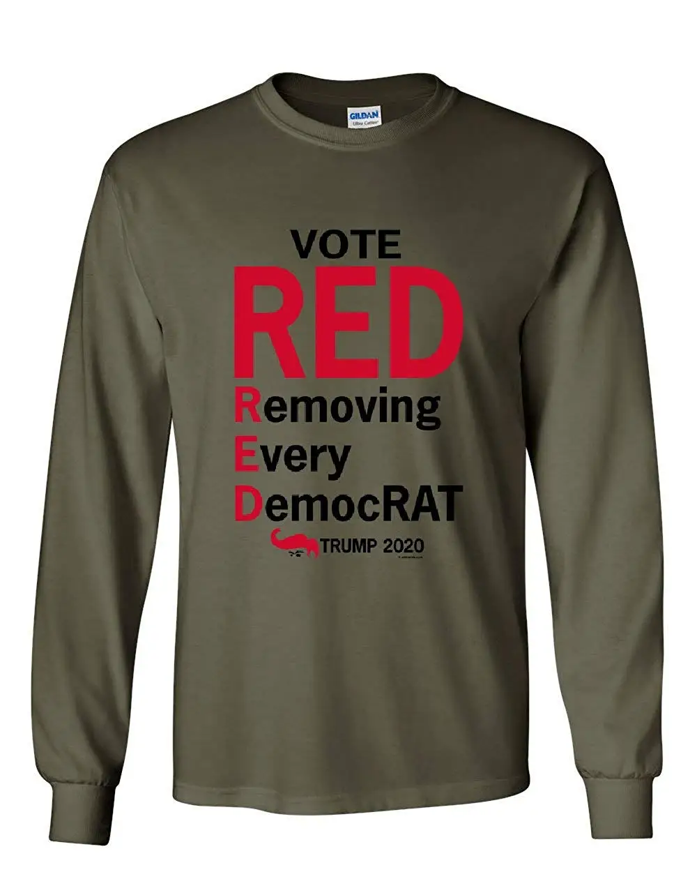 Футболка с длинными рукавами надписью Vote Red deleving Every Democrat футболка 2020 MAGA Donald Trump |