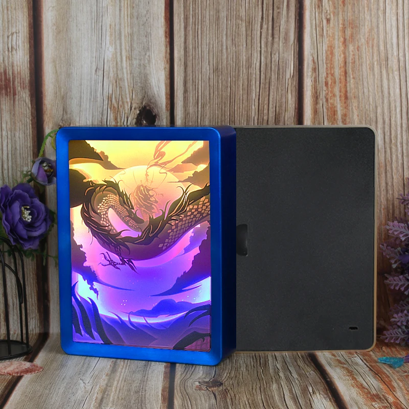 Гирлянда со светодиодной подсветкой 3D рамка для теней сделай сам Бог дракон