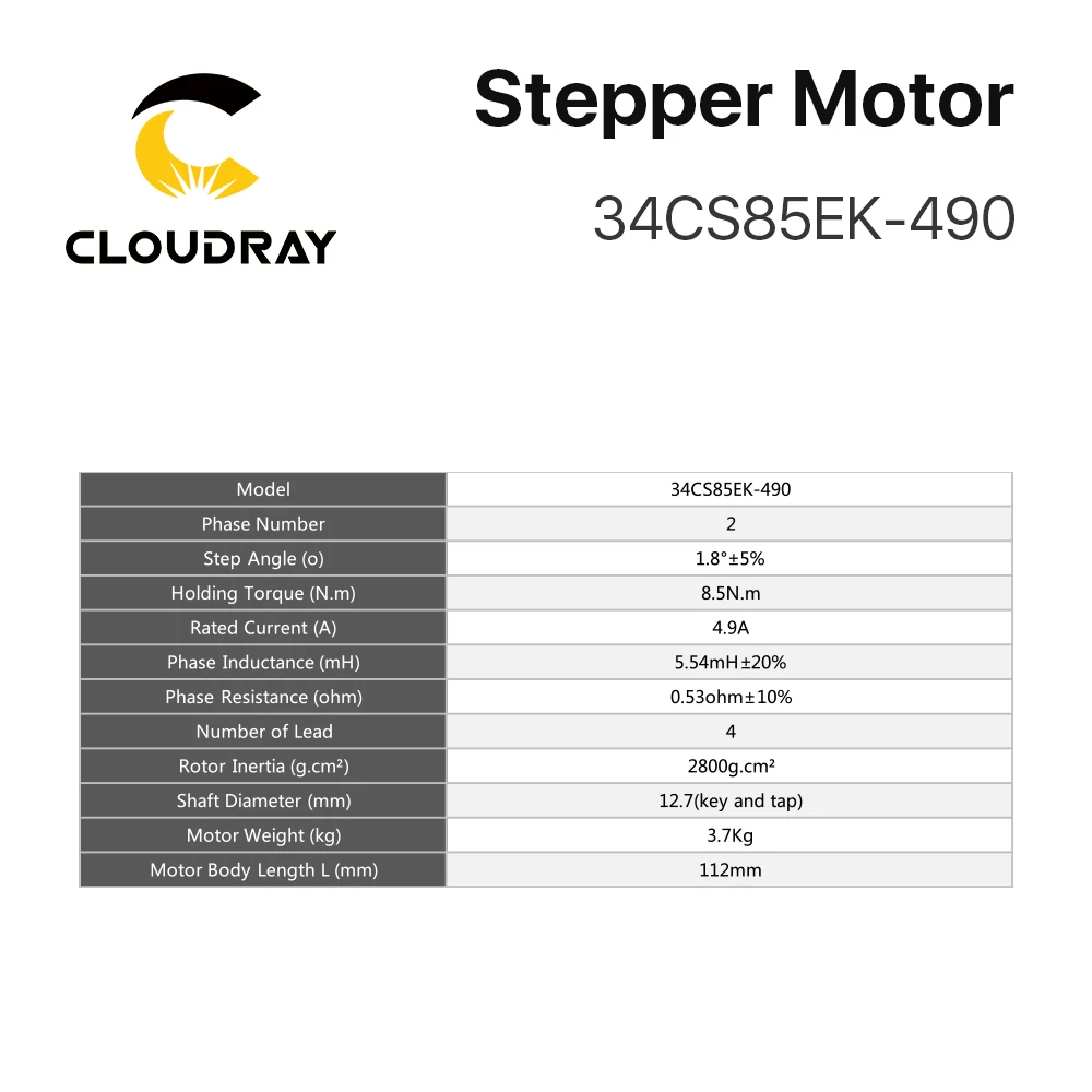 Драйвер шагового двигателя Cloudray Nema 34 комплект с открытым контуром 8 5 нм 4 9 А DM860S 2