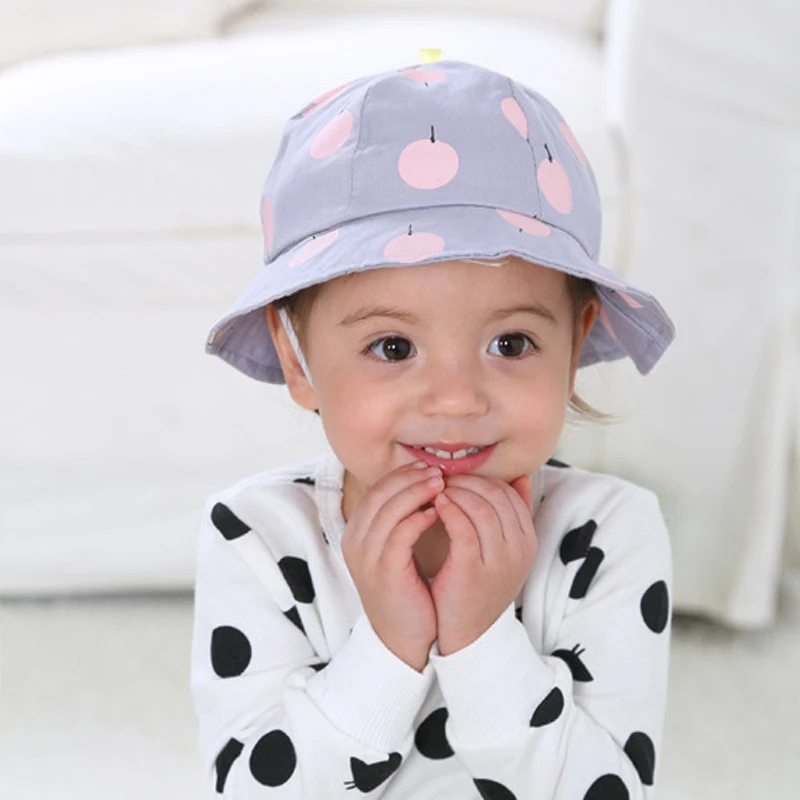 Летняя шапочка с цветочным принтом для маленьких девочек милые кепки бантиком и
