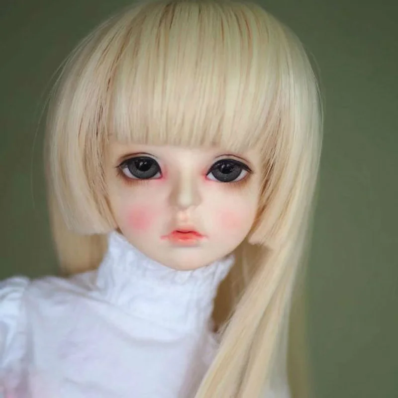 

1/3 1/4 1/6 1/8 New Style Bjd SD Doll Wig High Temperature Wire Lovely Blonde BJD Hair Wig For Girls