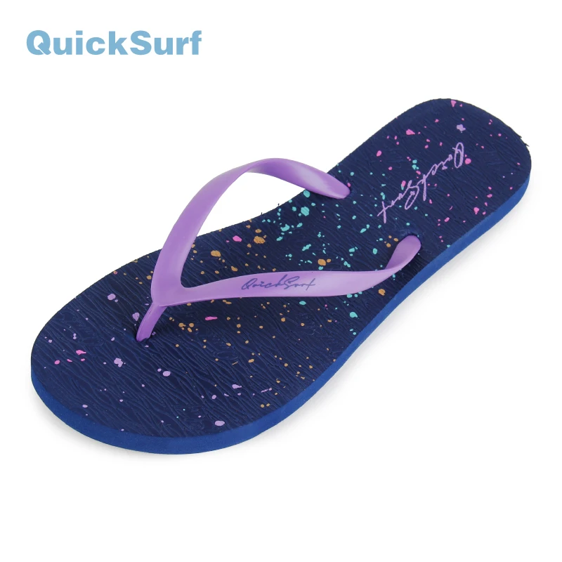 

Шлепанцы Quicksurf женские для улицы, модные Нескользящие пляжные тапочки для серфинга, Прошитые крутые шлепанцы с зажимом, сланцы для студенто...