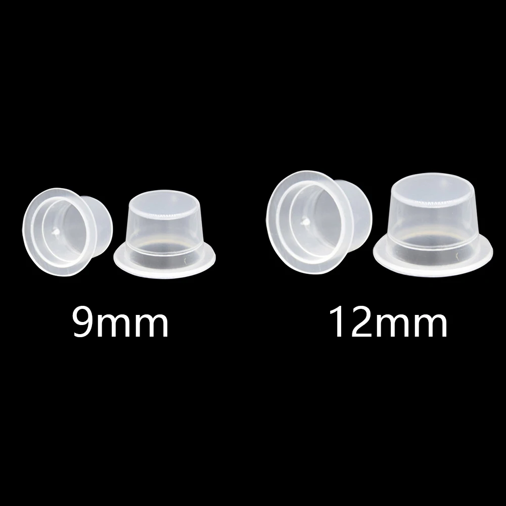 100pcs Ink Cup Convenient Tattoo Plastic Disposable Makeup Holder Caps Pots Pigment Container Durable Clean Transparent | Красота и