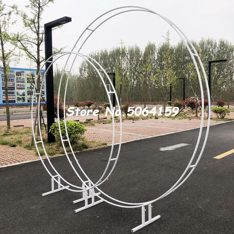 Фоновая подставка из железа для свадебной вечеринки реквизит двух круглых колец