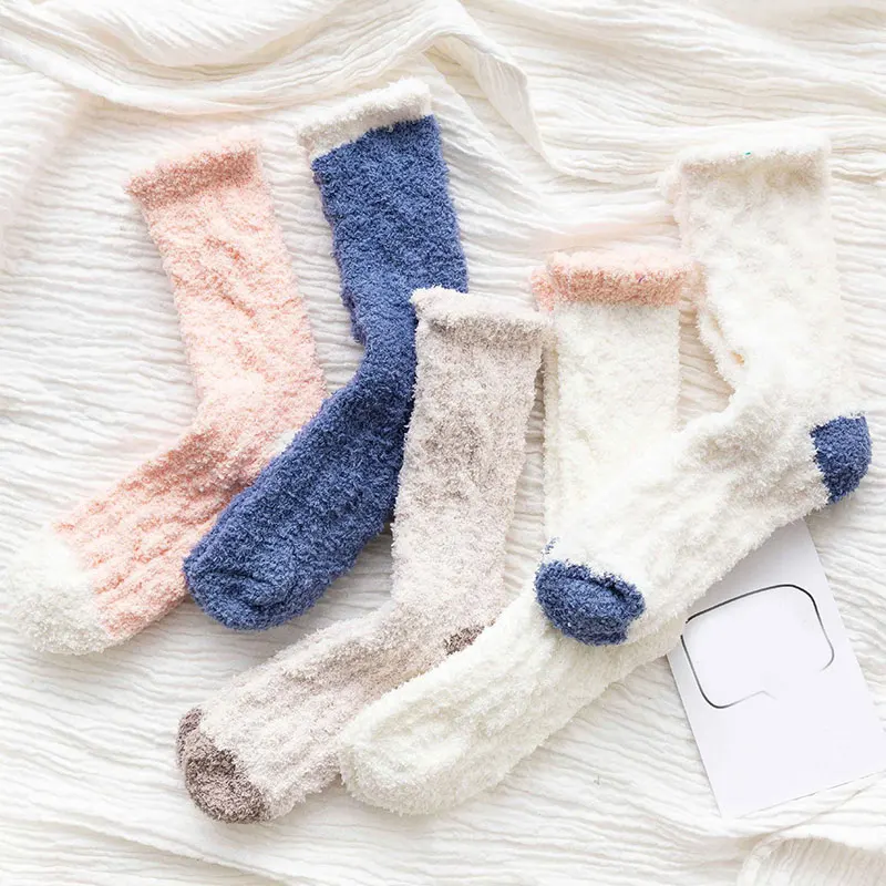 1 пара японская женская обувь из бархата кораллового цвета с трубки розовые носки