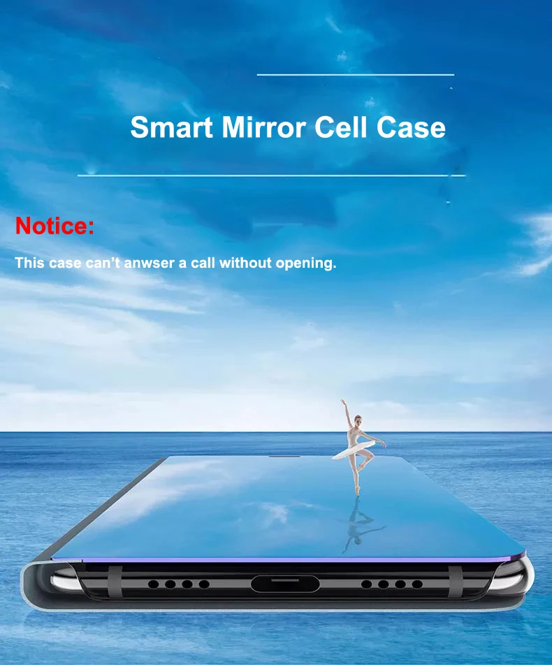 Умный флип-чехол с зеркалом для OPPO F11 Realme 3 Pro Кожаный чехол для телефона для OPPO A5S A7 A9 RENO держатель чехол для телефона
