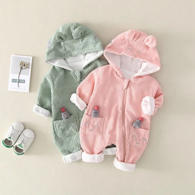 

Infant Clothing 2022 Spring Autumn Ear Overalls Baby Rompers For Baby Girls Jumpsuit Costume Newborn Baby Boys Clothes Jackets