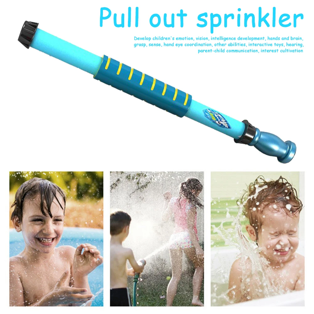 

Children Pull-Out Sprinkler Toys Kids Water Spray Shooter Toy for Boys Summer Outdoor Beach Swimming Pool Water Fighting