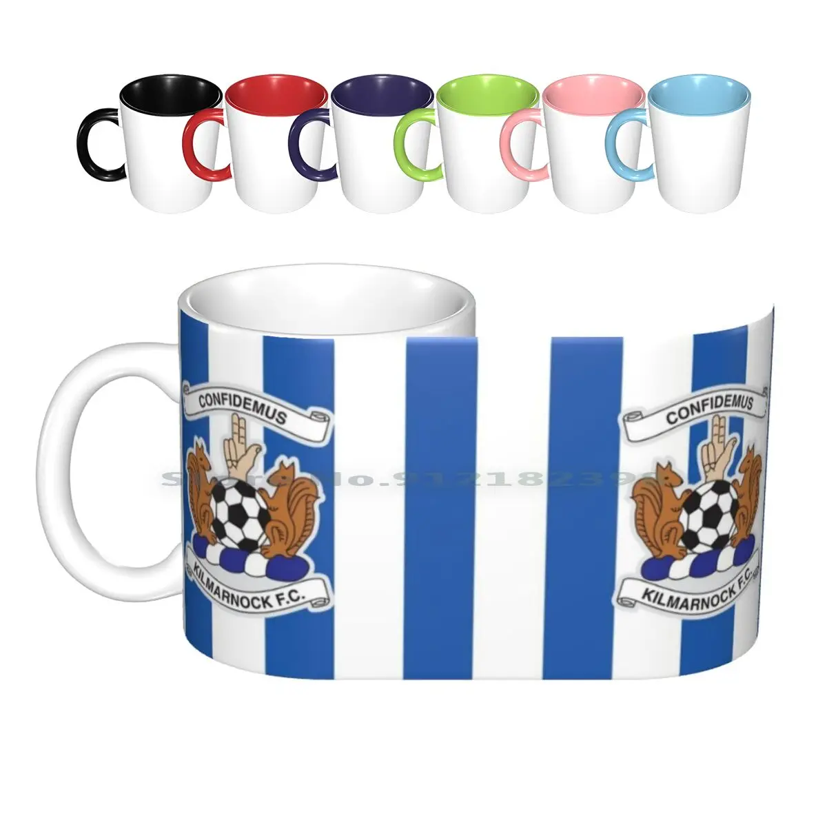 Kilmarnock Football Club Logo Ceramic Mugs Coffee Cups Milk Tea Mug Scotland Scottish Premier Spl Killie East Ayrshire Alex