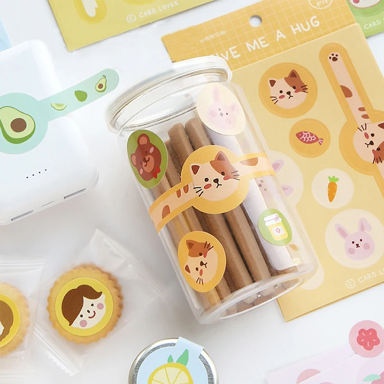 

Creative cute gift packaging material DIY decorative stickers bullet journal scrapbooking stationery
