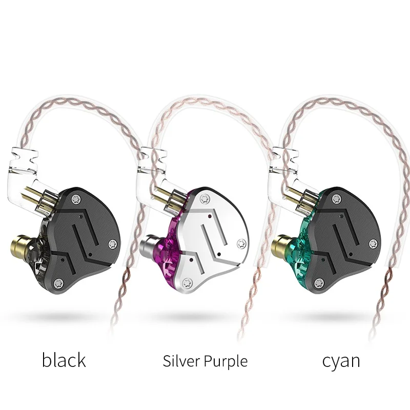 KZ ZSN металлические наушники Hybrid technology 1BA + 1DD HIFI бас в ухо монитор гарнитура