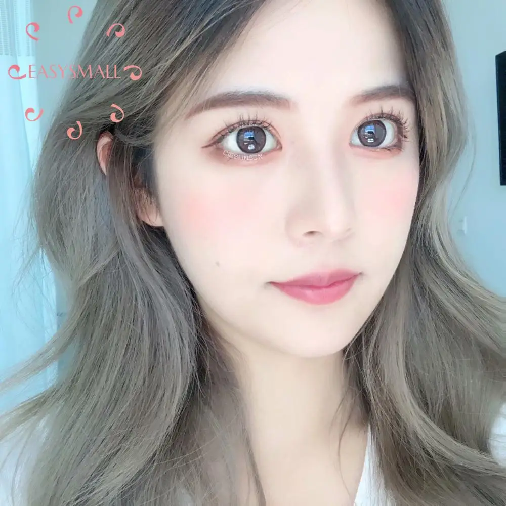 

EASYSMALL chocolate circle unique Colored Contact Lenses for eyes yearly contact lens big Beautiful Pupil myopia prescription
