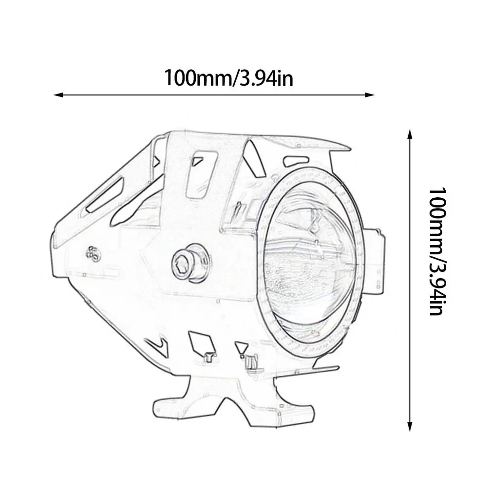 

2PCS 125W 12V Motorcycle Headlight 3000LM moto spotlight U7 LED Driving Fog Spot Head Light Decorative Lamp