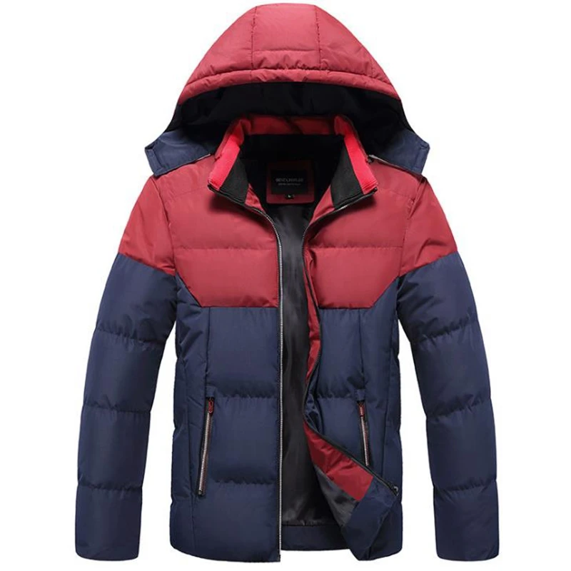 Мужская Утепленная куртка с капюшоном зимняя утепленная хлопковая 2020|Мужские