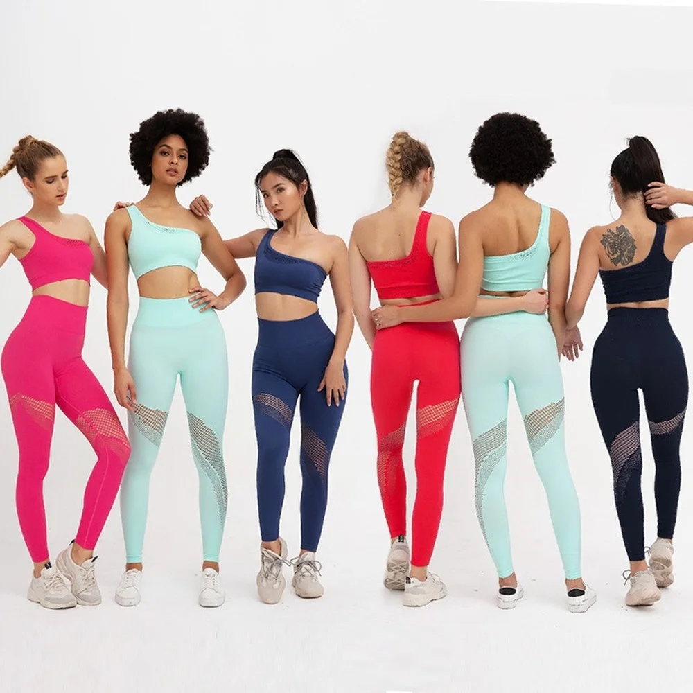 

Womens Yoga Sets Apparel Fitness Bra Clothing Gym Leggings for Sexy Scrunch Butt Seamless Pants Running Workout Live Fit