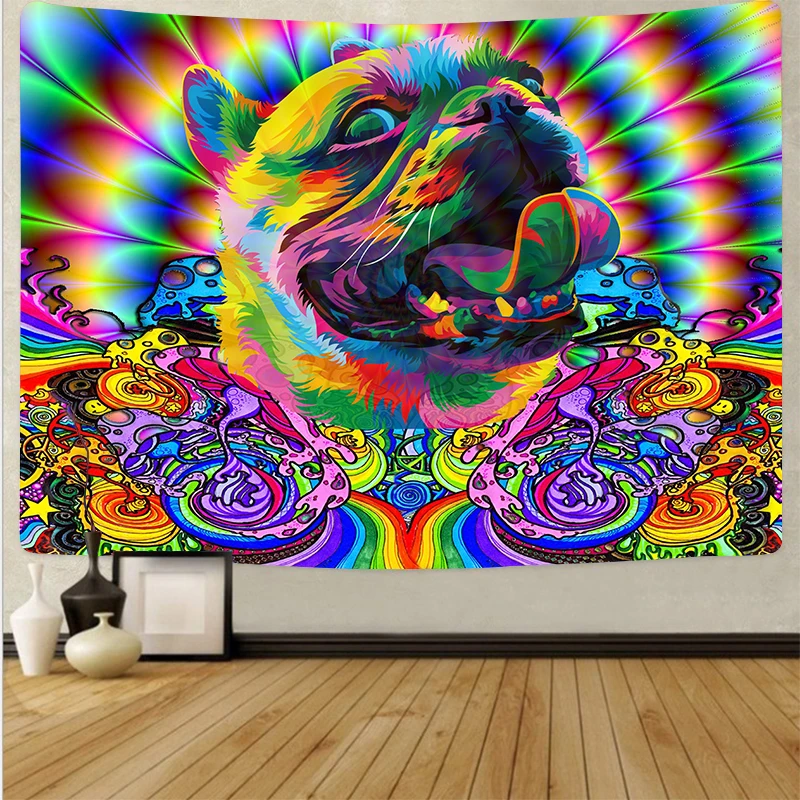 

Гобелен для мужчин и цветов, настенные гобелены в психоделическом стиле, для йоги, игр и домашнего декора, Настенная ткань, украшения Wanddeko