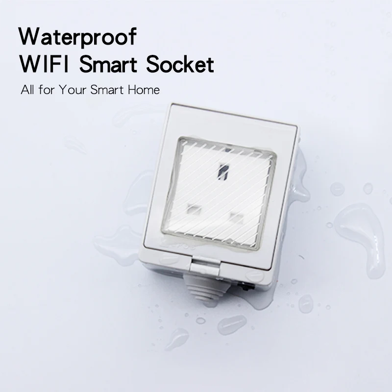 Tuya(Smart Life) Wifi Удаленная водонепроницаемая розетка, совместимая с alexa и google home для samrt home