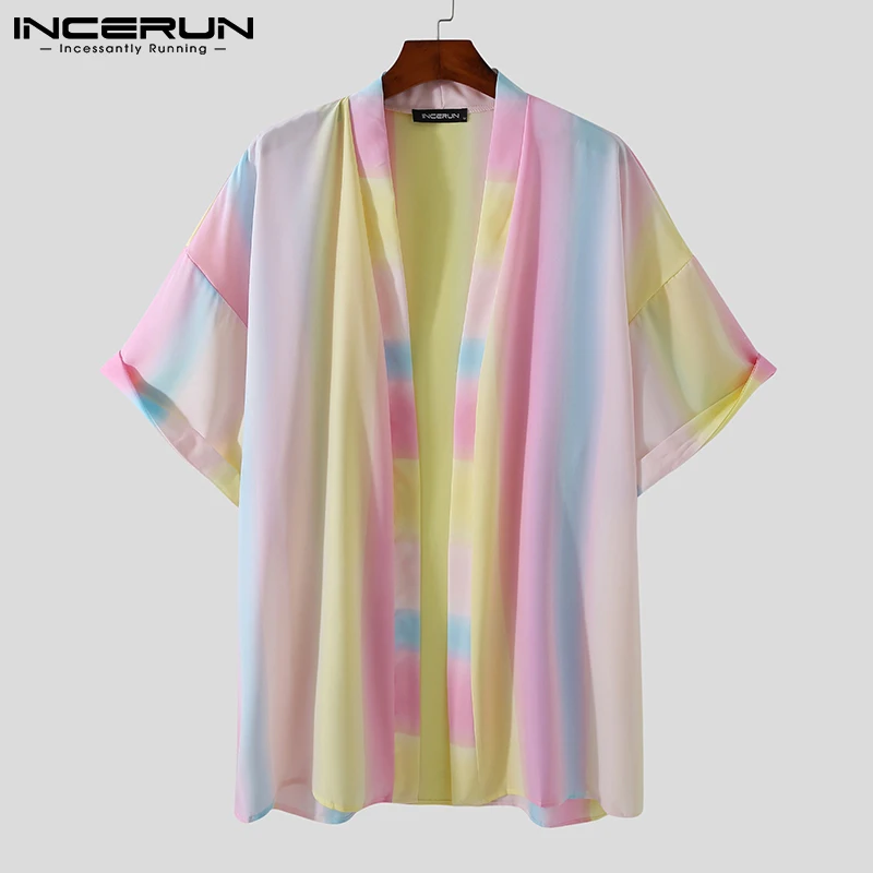 

Рубашка мужская летняя, с ярким принтом, с коротким рукавом, 2021