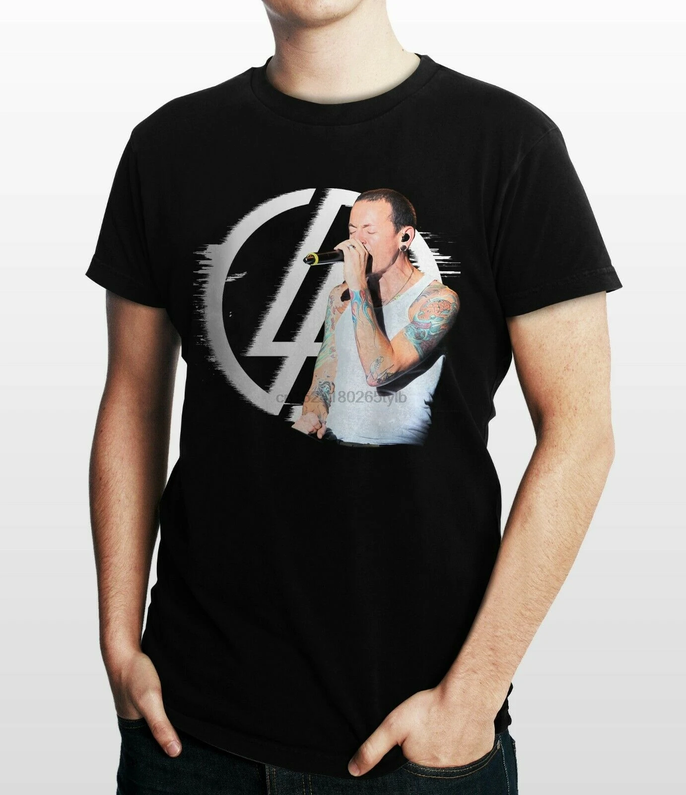 Мужская футболка с принтом Chester Bennington |