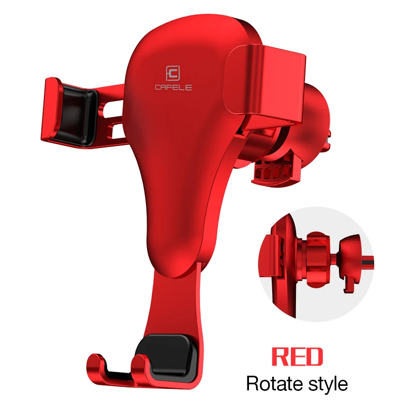 Red Rotate style CAFELE гравитационный реакционный Автомобильный держатель для мобильного телефона с зажимом, автомобильный держатель для iPhone, samsung, huawei, xiaomi - Цвет: Red Rotate style