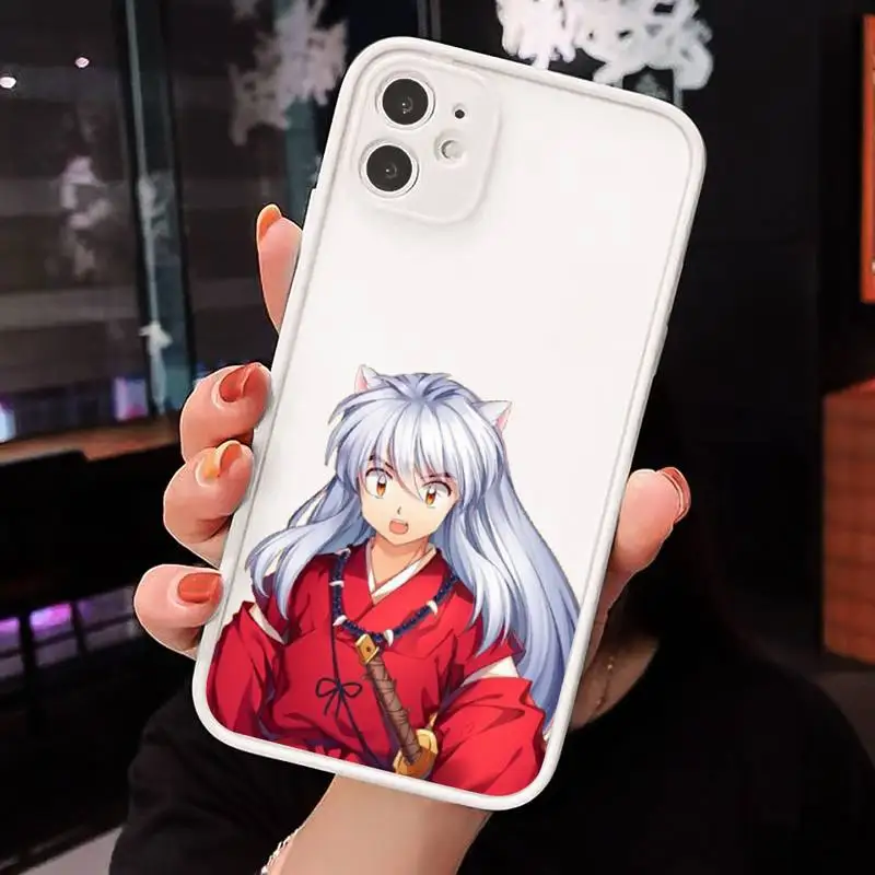 

Anime Inuyasha Phone Case matte transparent For white iPhone 7 8 x xs xr 11 12 pro plus max mini Clear Funda
