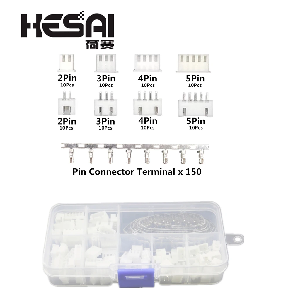

230 шт. XH2.54 2p 3p 4p 5-контактный 2,54 мм набор клемм шага/корпус/контактный разъем JST Соединители для проводов адаптер XH Наборы для творчества