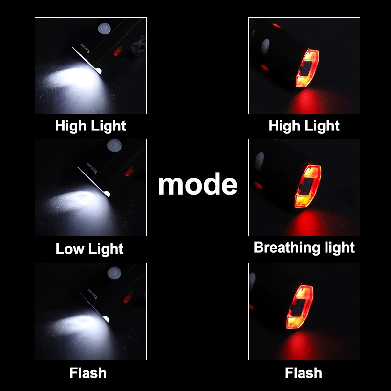 WEST BIKING велосипед светильник с держателем IPX4 USB Перезаряжаемые Велоспорт