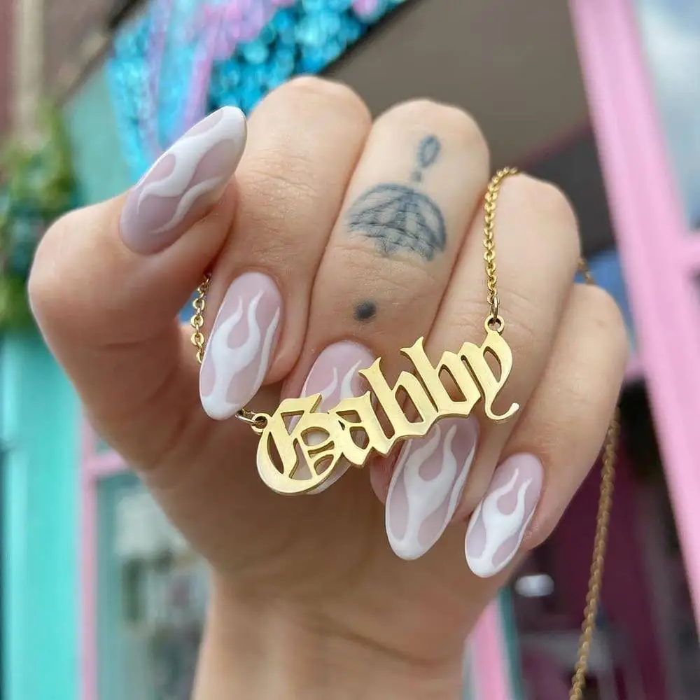 Ожерелье чокер с именной табличкой для женщин и девочек в старом английском