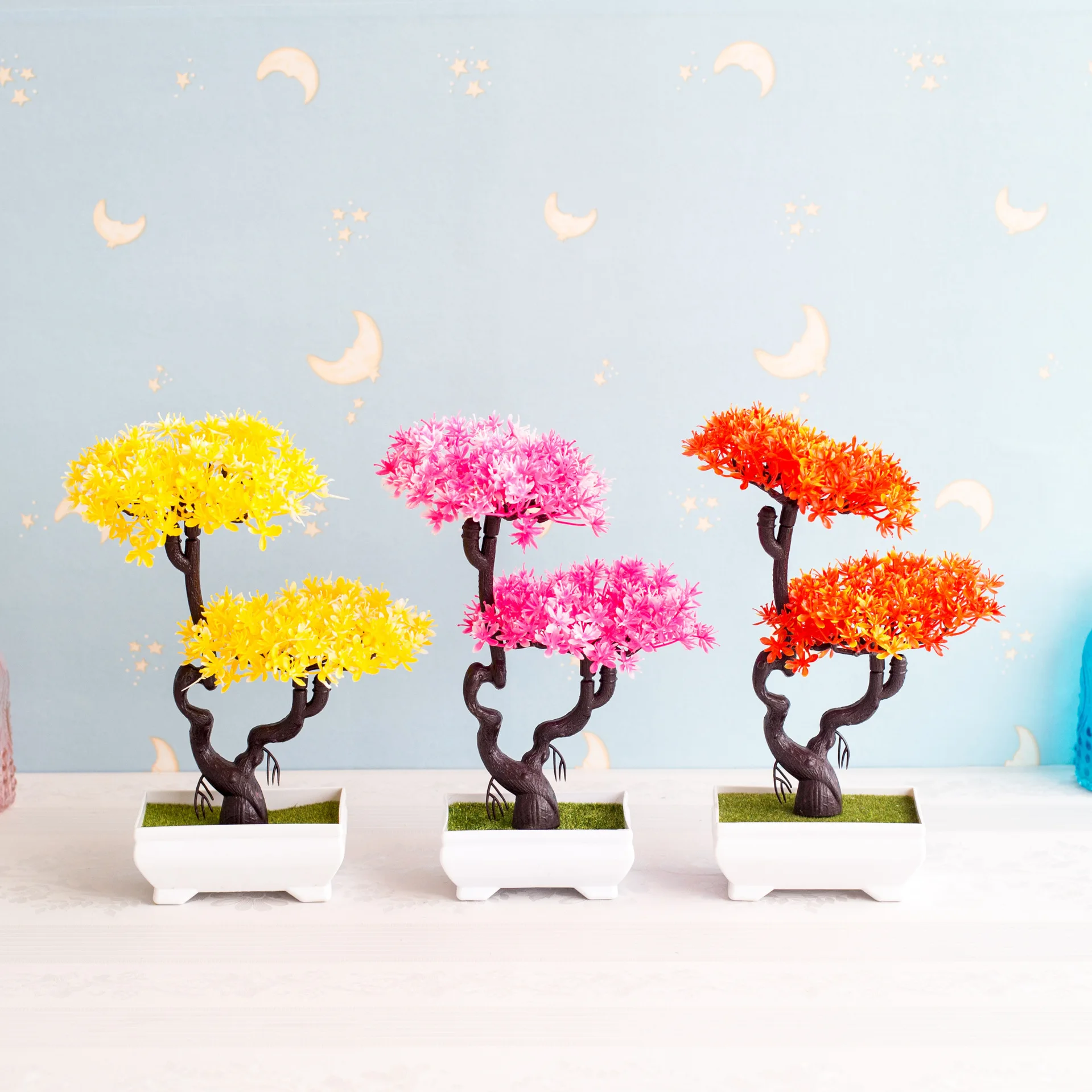 Искусственная маленькая сосна 20x27 см Горшечное украшение Цветочная композиция