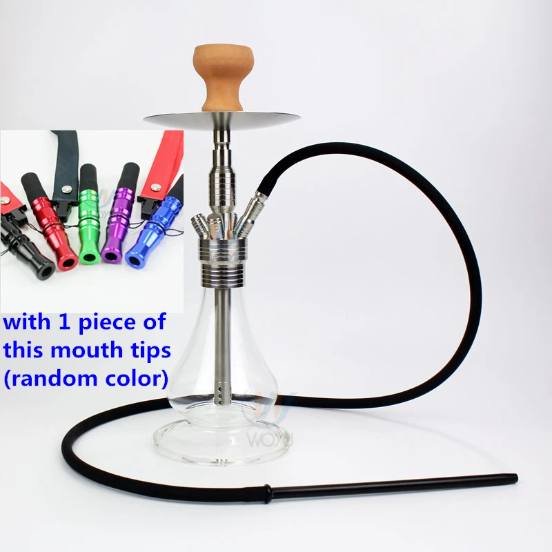 A with mouth tips Водопровод Германия курительный набор SS кальян портативный рот советы Тяжелая нержавеющая сталь мини Бонни кальян для личного использования или бар - Цвет: A with mouth tips